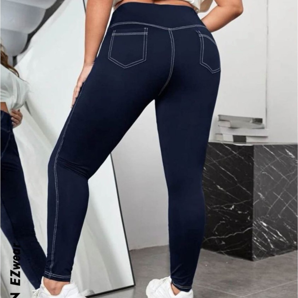 SHEIN navy blue leggings